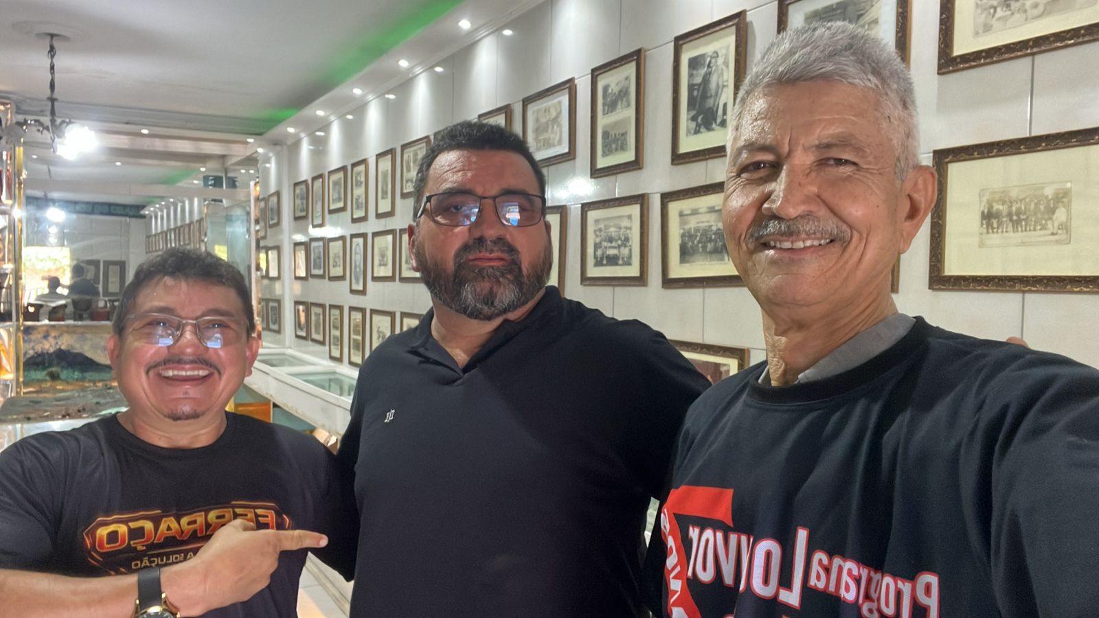 Edilson Ferraço, irmão Dedé e historiador Carlos Castro